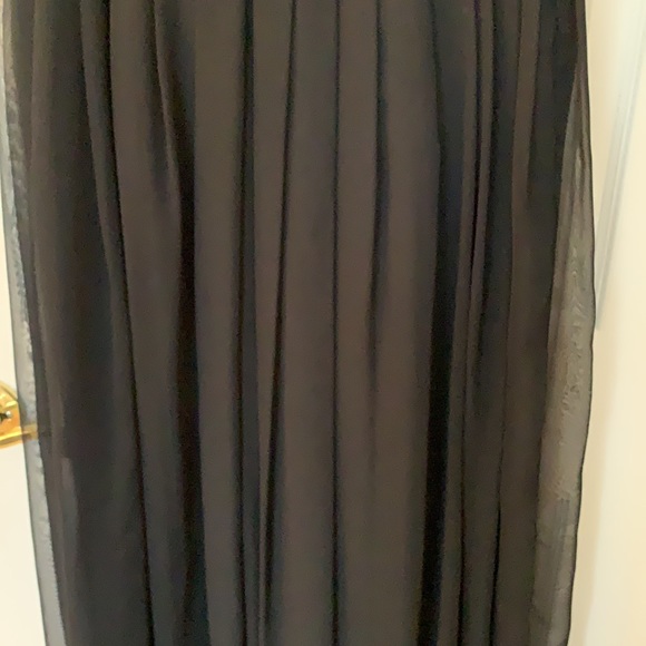 Elegant JACK BRYAN Vtg Black Wide leg Flowy Dressy Evening Skirt Pants Chiffon - Picture 7 of 9